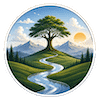 the landscape of living referential image (AI generated)